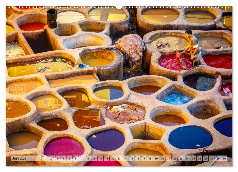 Marokko: Marrakesch, Atlas, Sahara, Fès (CALVENDO Premium Wandkalender 2026)