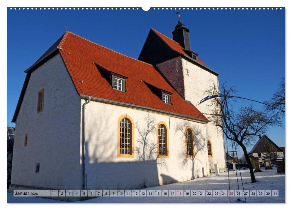 Wunderbares Thüringen - besondere Dorfkirchen (CALVENDO Wandkalender 2026)