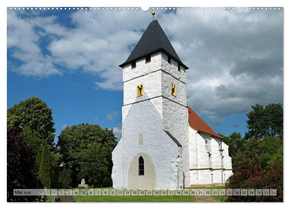 Wunderbares Thüringen - besondere Dorfkirchen (CALVENDO Wandkalender 2026)
