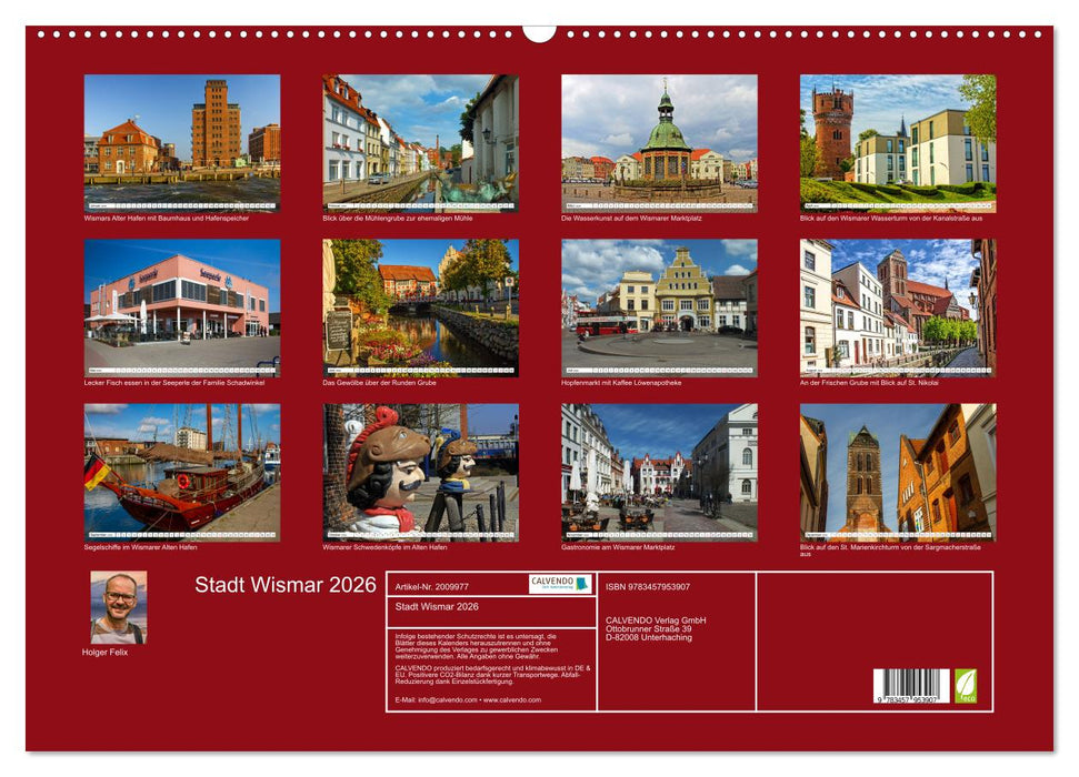 Stadt Wismar 2026 (CALVENDO Wandkalender 2026)