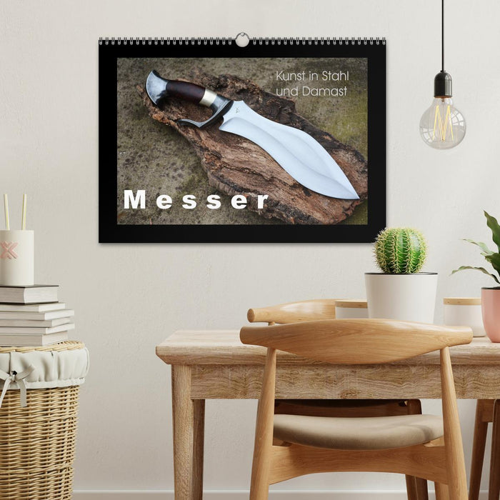 Kunst in Stahl und Damast - M e s s e r (CALVENDO Wandkalender 2026)