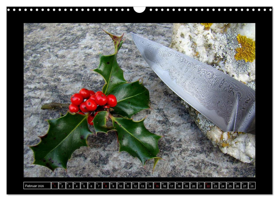 Kunst in Stahl und Damast - M e s s e r (CALVENDO Wandkalender 2026)