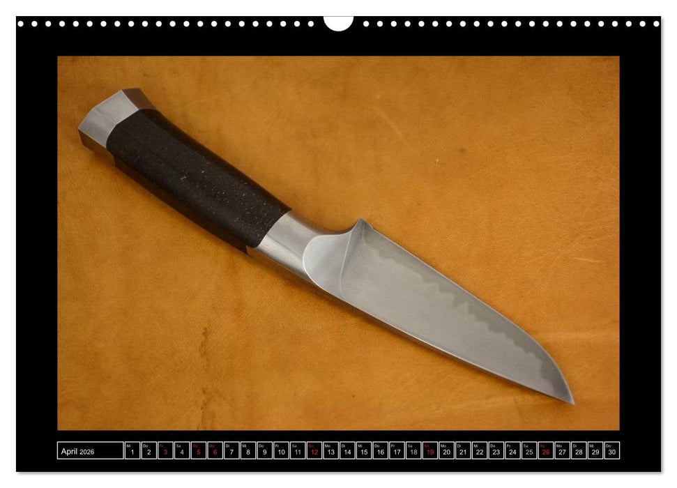 Kunst in Stahl und Damast - M e s s e r (CALVENDO Wandkalender 2026)