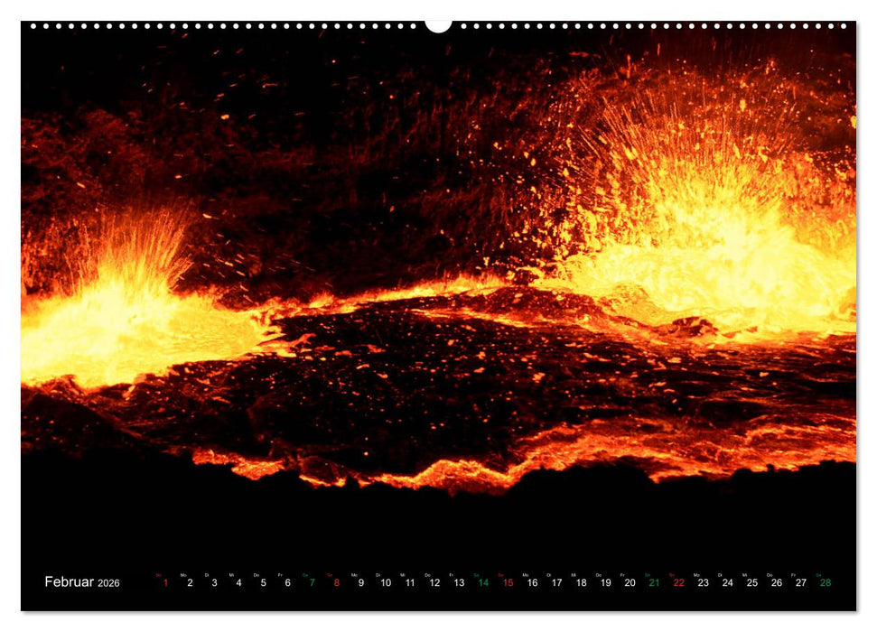 Vulkane Äthiopiens - Erta Ale und Dallol (CALVENDO Premium Wandkalender 2026)