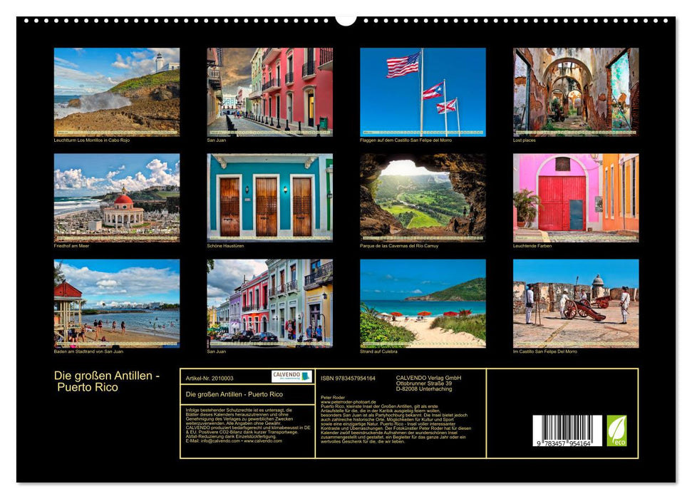 Die großen Antillen - Puerto Rico (CALVENDO Premium Wandkalender 2026)