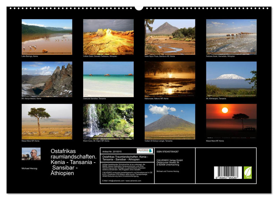 Ostafrikas Traumlandschaften. Kenia - Tansania - Sansibar - Äthiopien (CALVENDO Premium Wandkalender 2026)