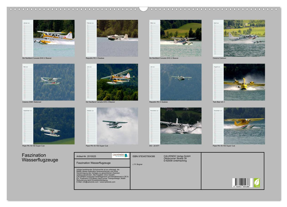 Faszination Wasserflugzeuge (CALVENDO Wandkalender 2026)