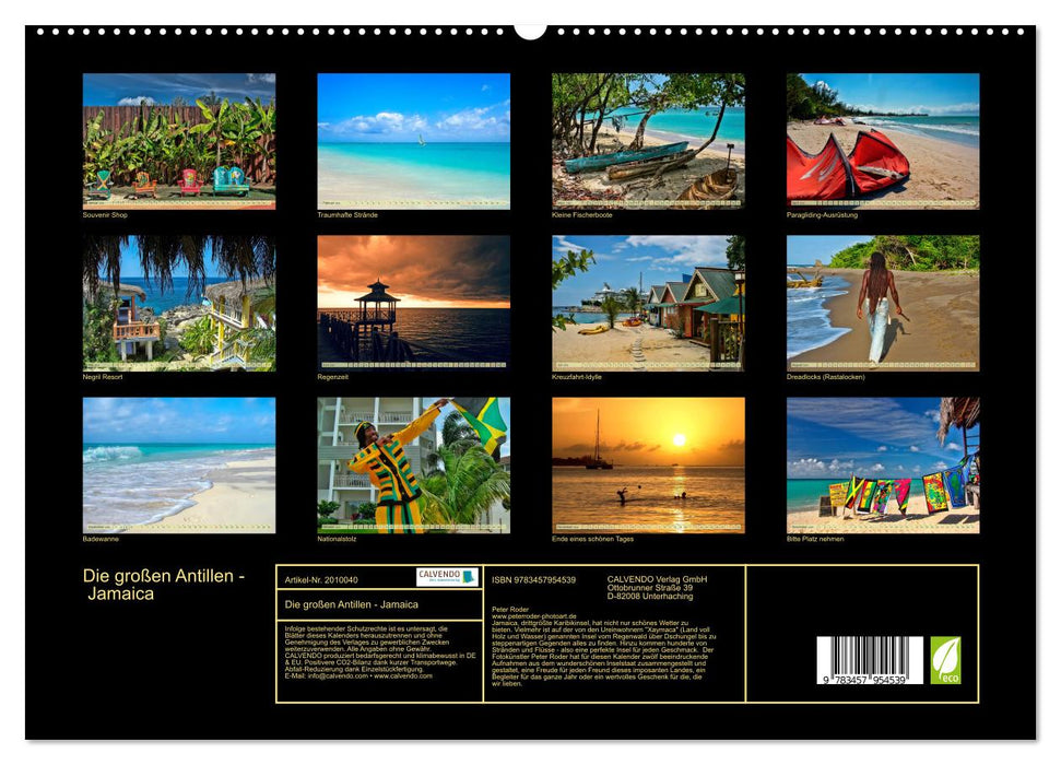 Die großen Antillen - Jamaica (CALVENDO Premium Wandkalender 2026)