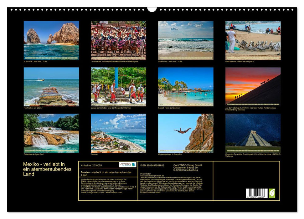 Mexiko - verliebt in ein atemberaubendes Land (CALVENDO Wandkalender 2026)