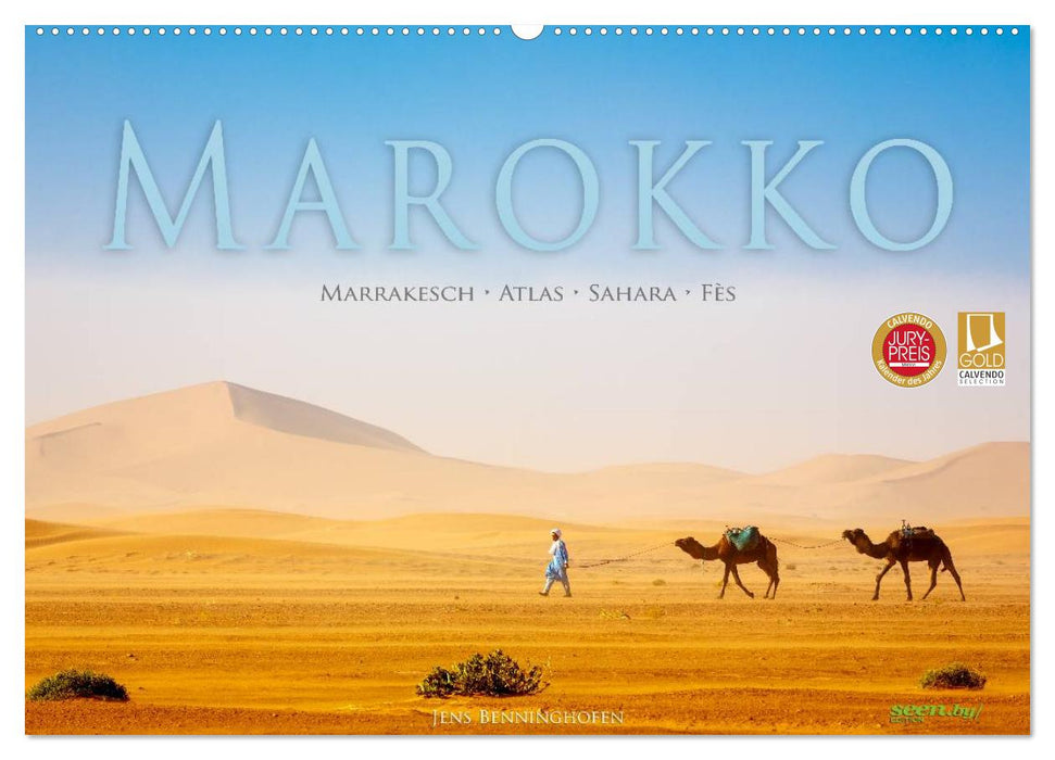 Marokko: Marrakesch, Atlas, Sahara, Fès (CALVENDO Wandkalender 2026)