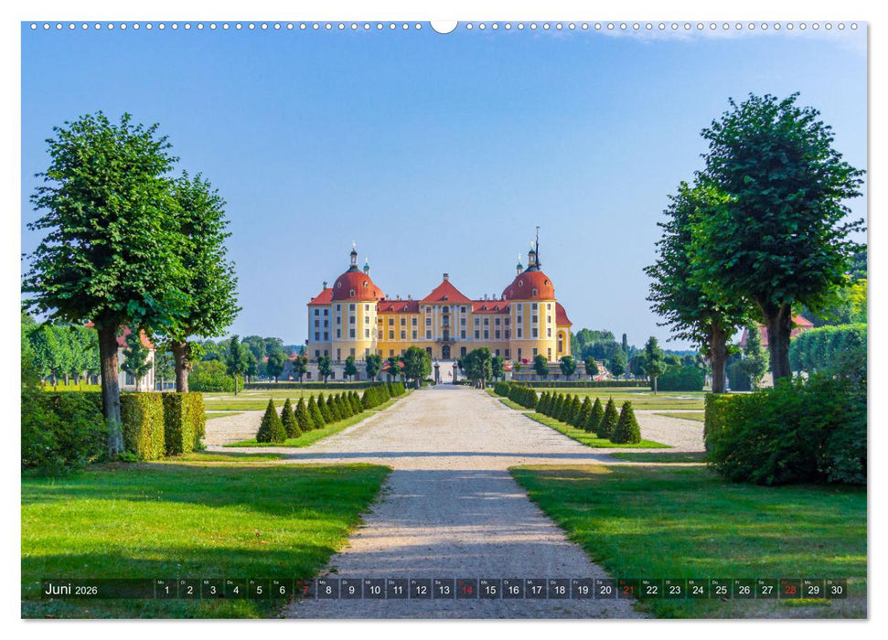 Moritzburg mit Schlossansichten (CALVENDO Premium Wandkalender 2026)