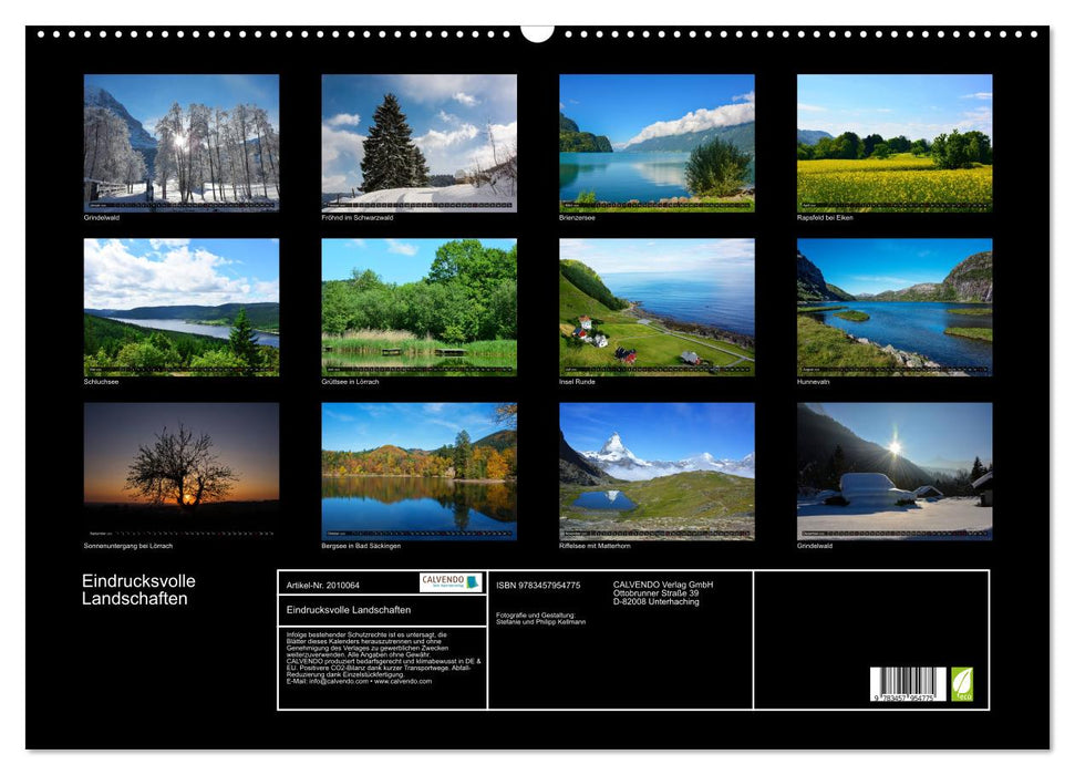 Eindrucksvolle Landschaften (CALVENDO Wandkalender 2026)
