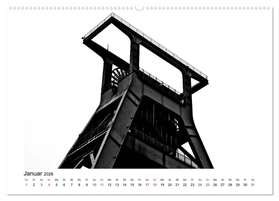 Bochum Black and White (CALVENDO Premium Wandkalender 2026)
