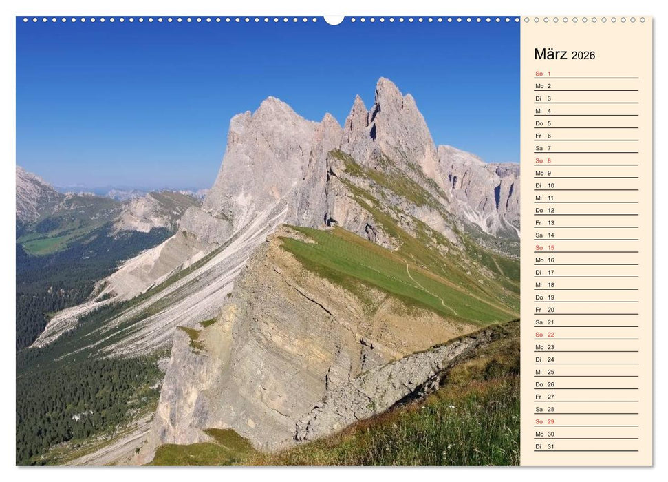Südtirol - Zwischen Ortler und Dolomiten (CALVENDO Premium Wandkalender 2026)