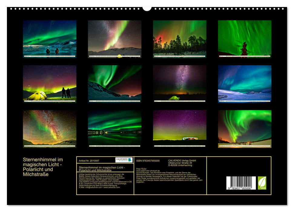 Sternenhimmel im magischen Licht - Polarlicht und Milchstraße (CALVENDO Premium Wandkalender 2026)