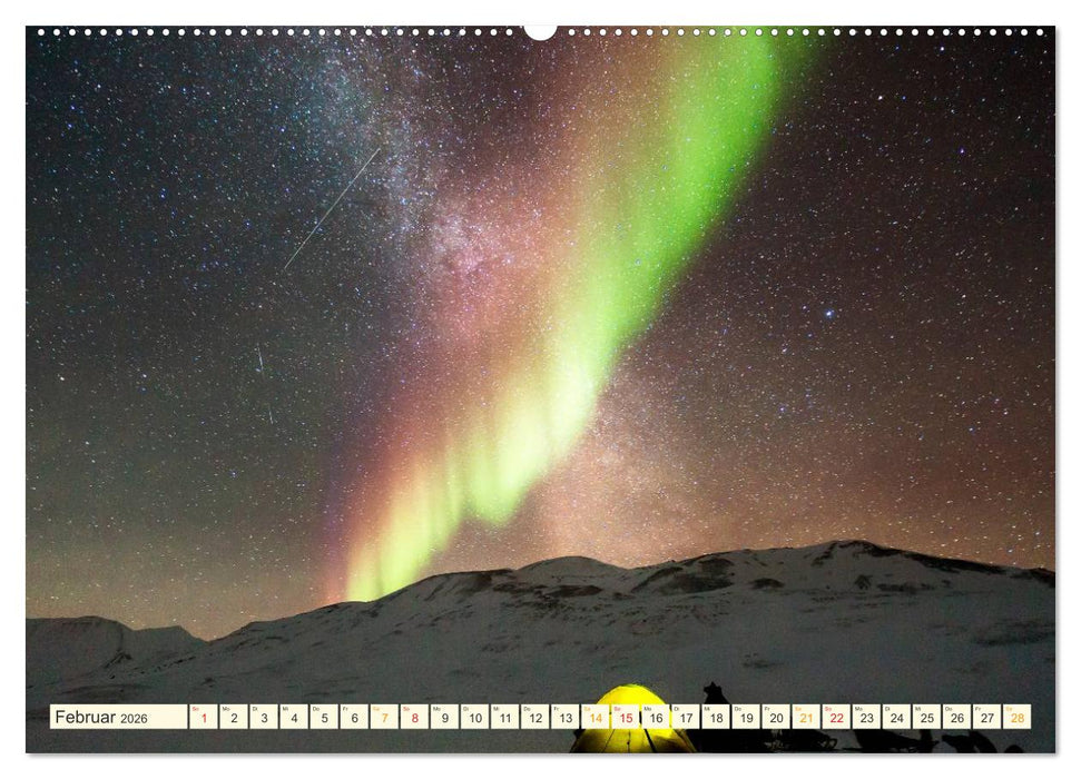 Sternenhimmel im magischen Licht - Polarlicht und Milchstraße (CALVENDO Premium Wandkalender 2026)