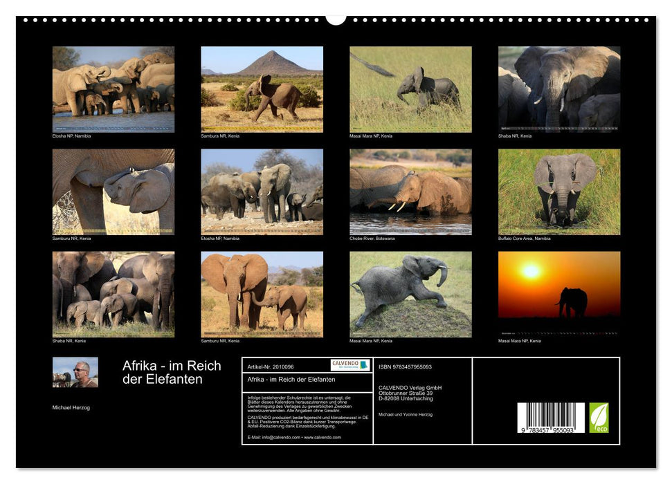 Afrika - im Reich der Elefanten (CALVENDO Premium Wandkalender 2026)