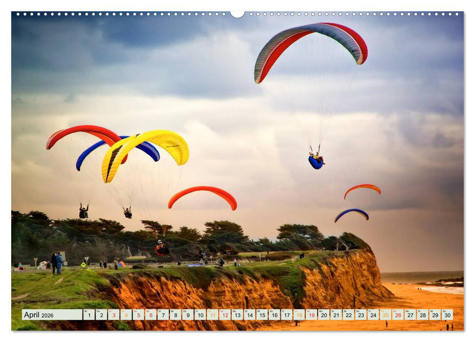 Freiheit und Abenteuer - Paragliding (CALVENDO Premium Wandkalender 2026)