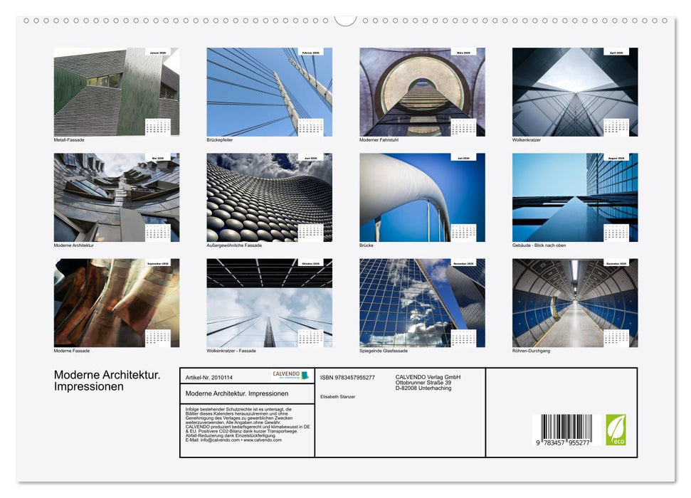 Moderne Architektur. Impressionen (CALVENDO Premium Wandkalender 2026)
