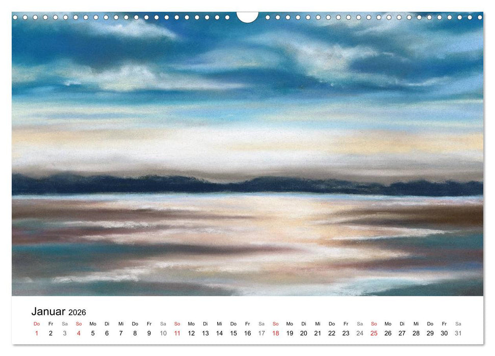 Das Meer in Pastellkreide (CALVENDO Wandkalender 2026)