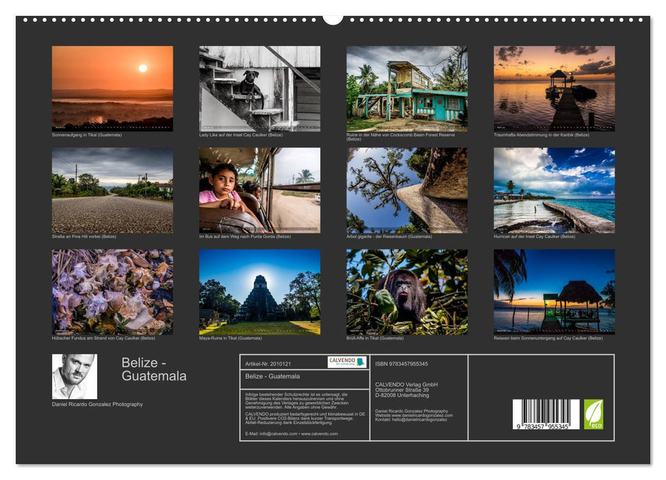 Belize - Guatemala (CALVENDO Premium Wandkalender 2026)
