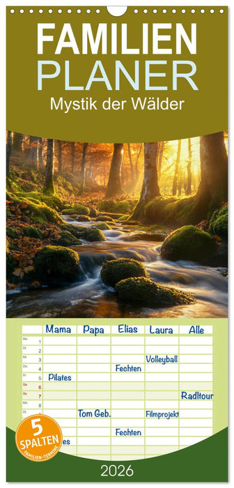 Mystik der Wälder (CALVENDO Familienplaner 2026)