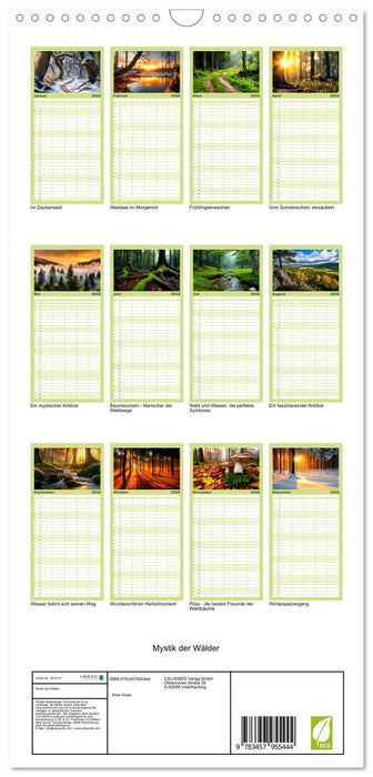 Mystik der Wälder (CALVENDO Familienplaner 2026)