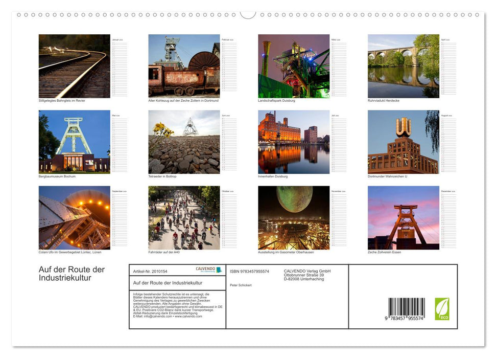 Auf der Route der Industriekultur (CALVENDO Premium Wandkalender 2026)