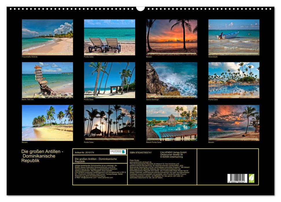 Die großen Antillen - Dominikanische Republik (CALVENDO Wandkalender 2026)