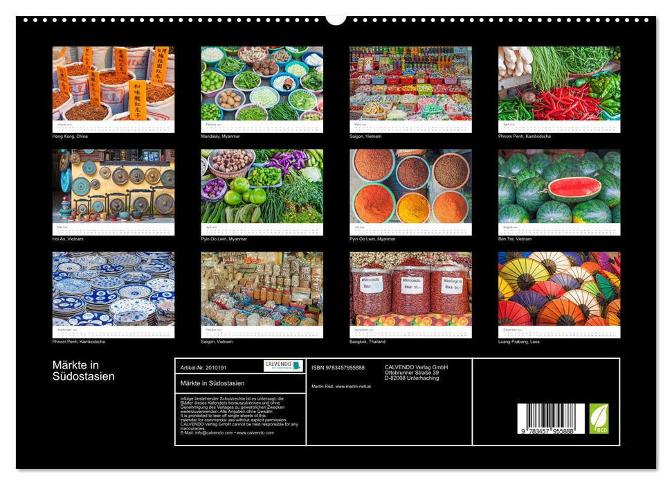 Märkte in Südostasien (CALVENDO Premium Wandkalender 2026)