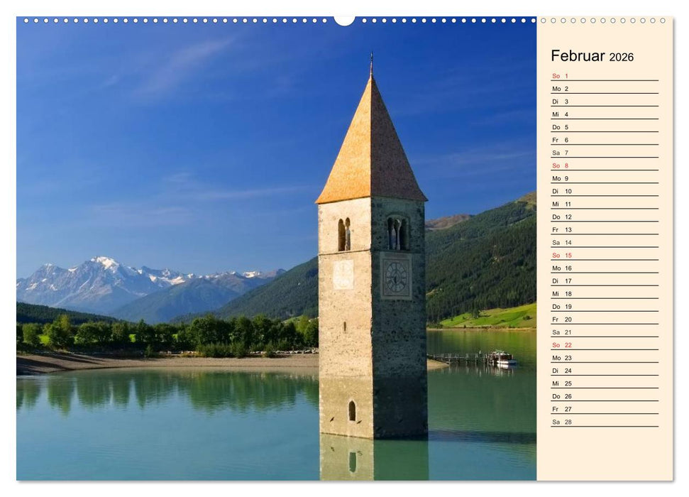 Südtirol - Zwischen Ortler und Dolomiten (CALVENDO Wandkalender 2026)