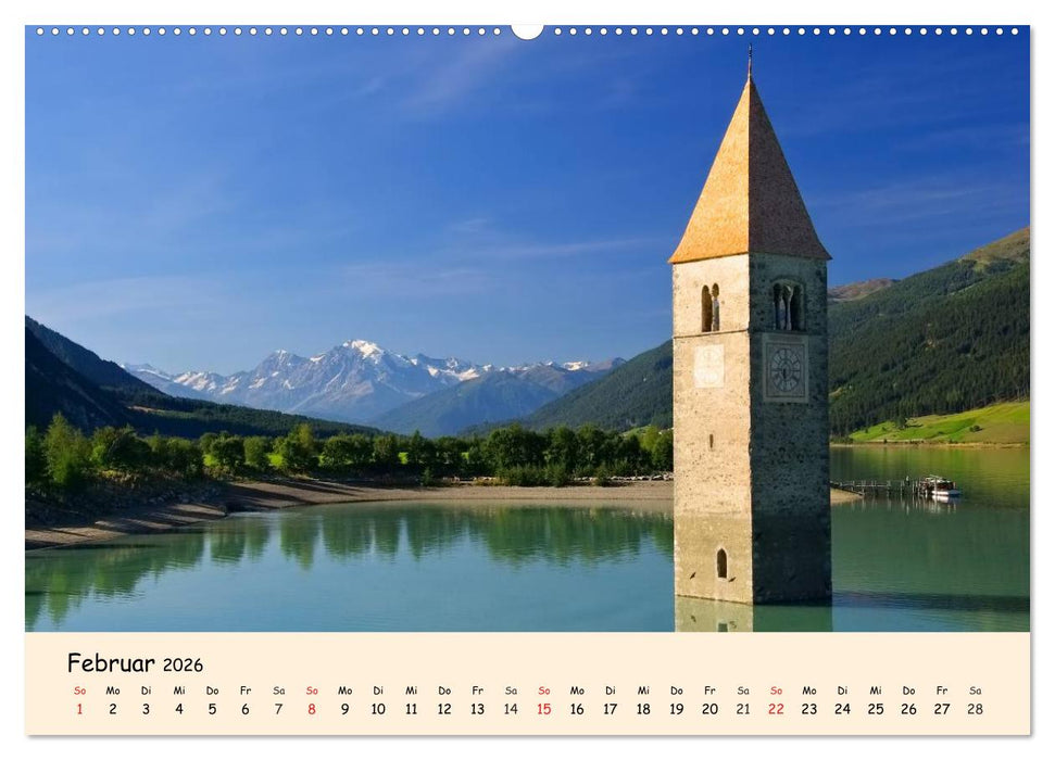 Südtirol - Zwischen Ortler und Dolomiten (CALVENDO Premium Wandkalender 2026)
