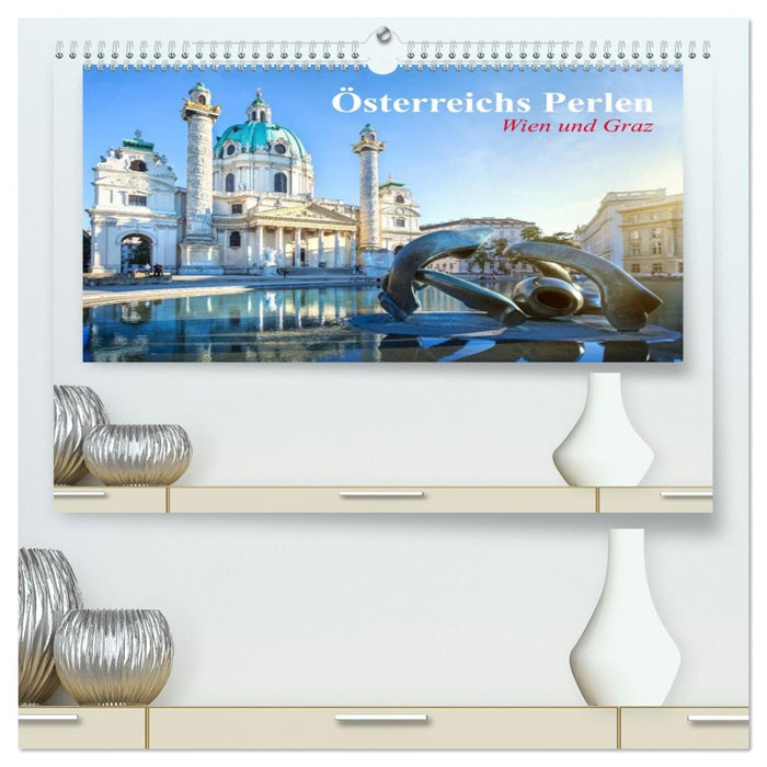 Wien und Graz. Österreichs Perlen (CALVENDO Premium Wandkalender 2026)
