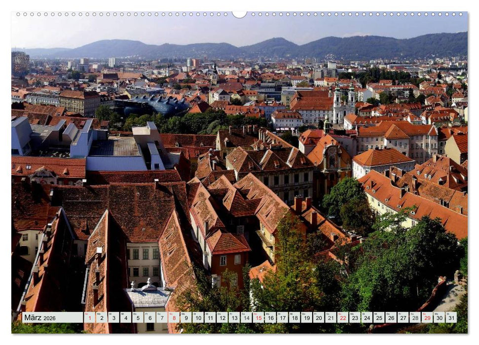 Wien und Graz. Österreichs Perlen (CALVENDO Premium Wandkalender 2026)