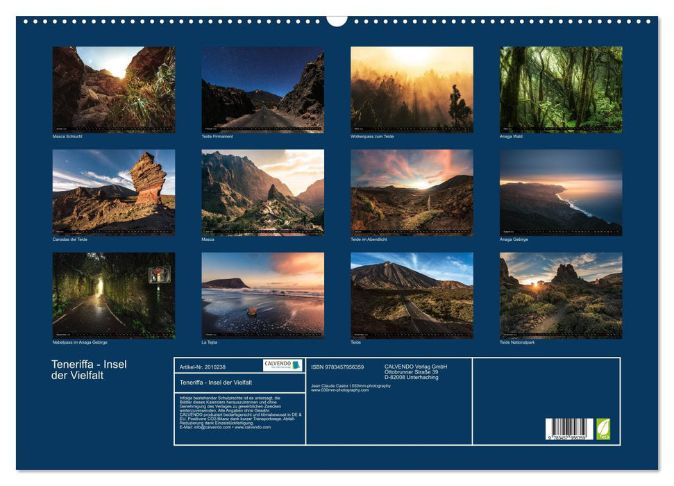 Teneriffa - Insel der Vielfalt (CALVENDO Wandkalender 2026)
