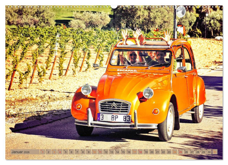 Die Legende - die Ente, Citroën 2CV (CALVENDO Wandkalender 2026)