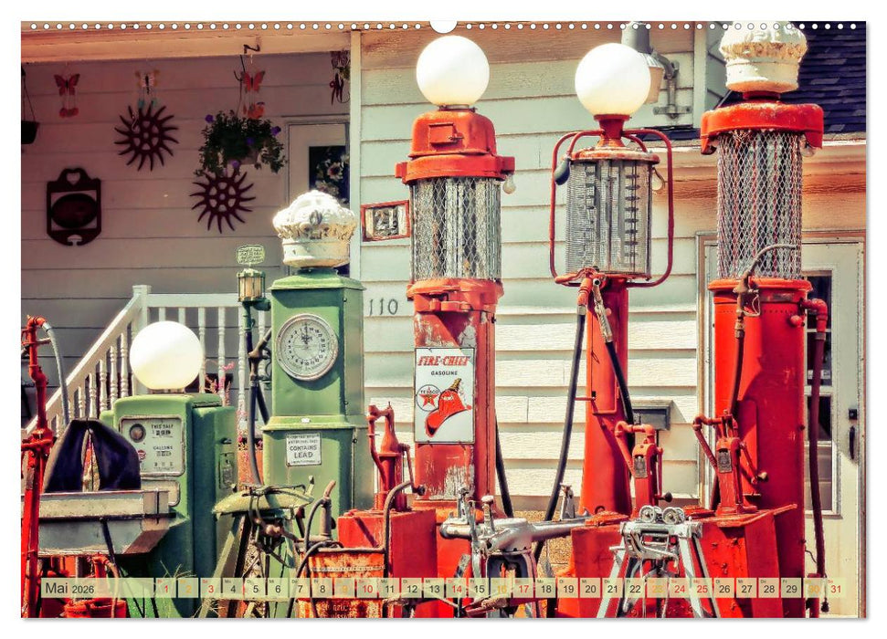 Nostalgie auf 2451 Meilen - Route 66 (CALVENDO Wandkalender 2026)