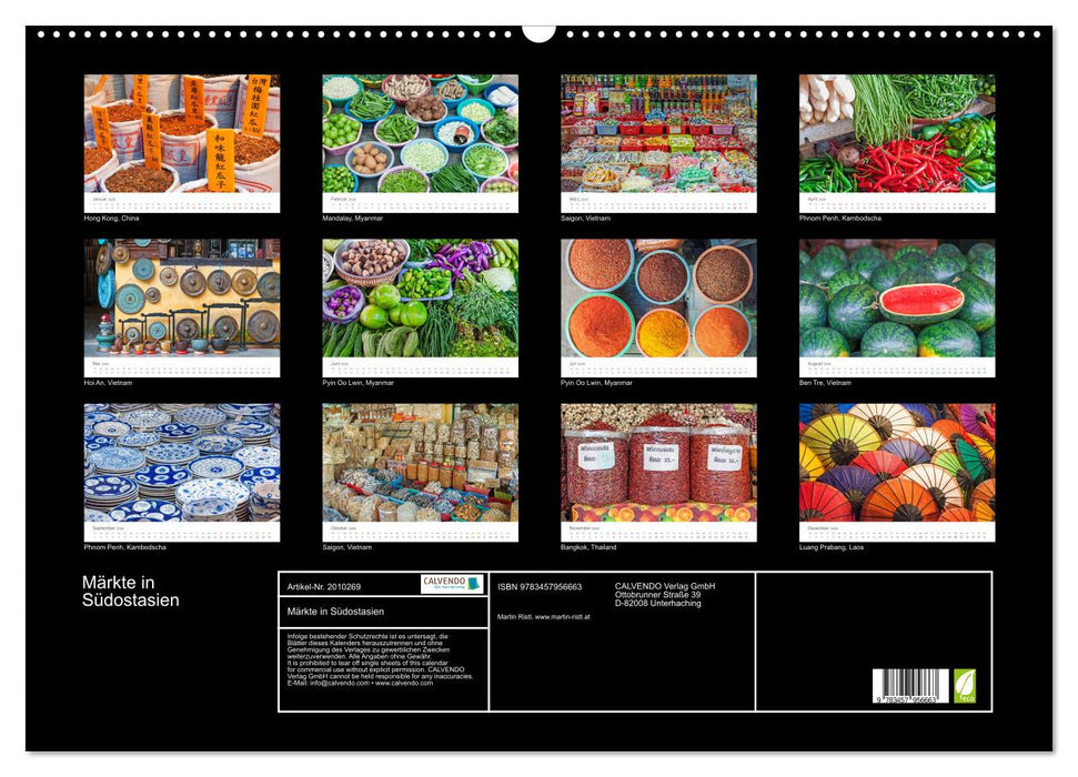 Märkte in Südostasien (CALVENDO Wandkalender 2026)