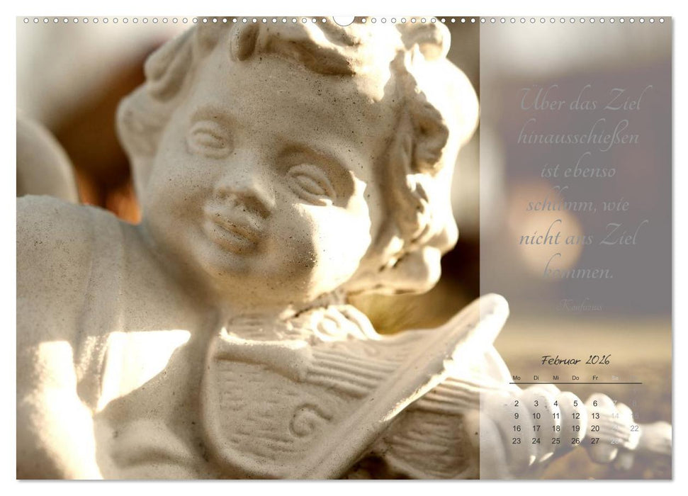 Engel - Träume und Zitate (CALVENDO Premium Wandkalender 2026)
