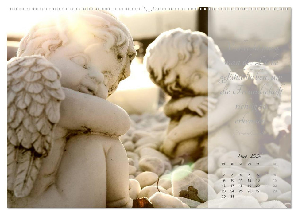 Engel - Träume und Zitate (CALVENDO Premium Wandkalender 2026)