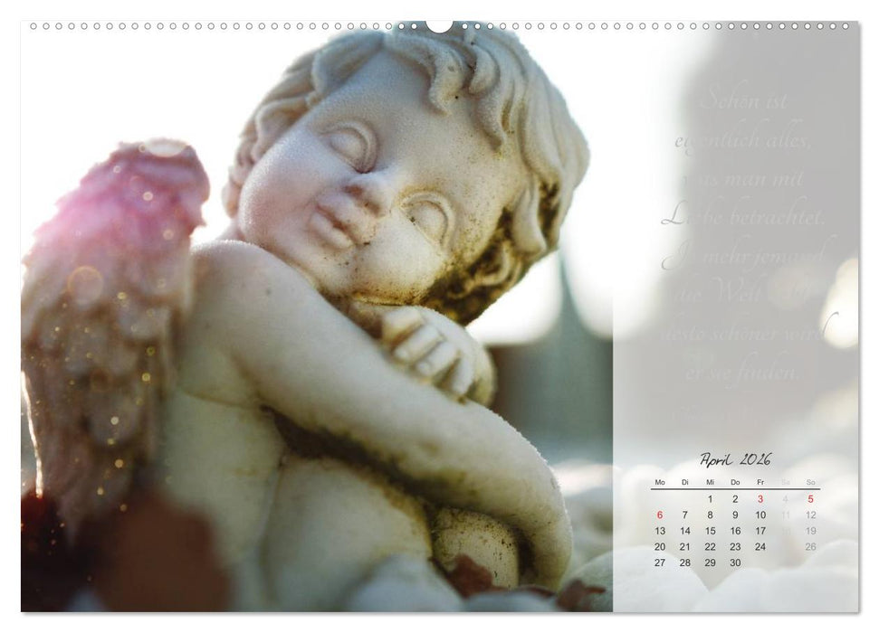 Engel - Träume und Zitate (CALVENDO Premium Wandkalender 2026)