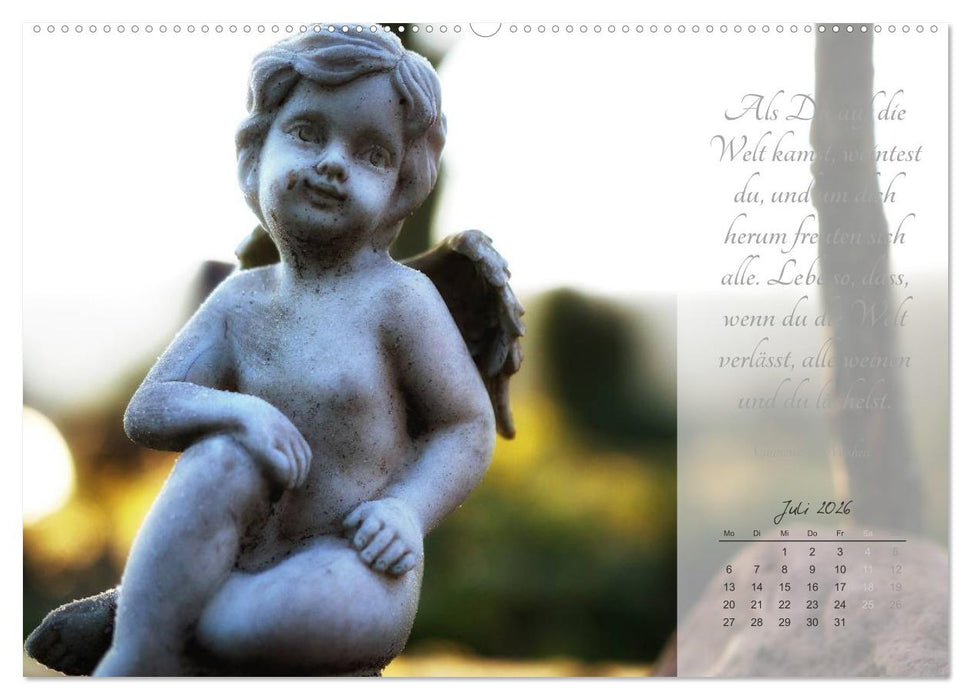 Engel - Träume und Zitate (CALVENDO Premium Wandkalender 2026)