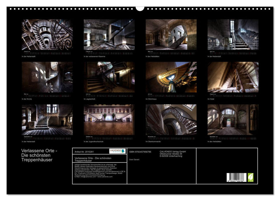 Verlassene Orte - Die schönsten Treppenhäuser (CALVENDO Wandkalender 2026)