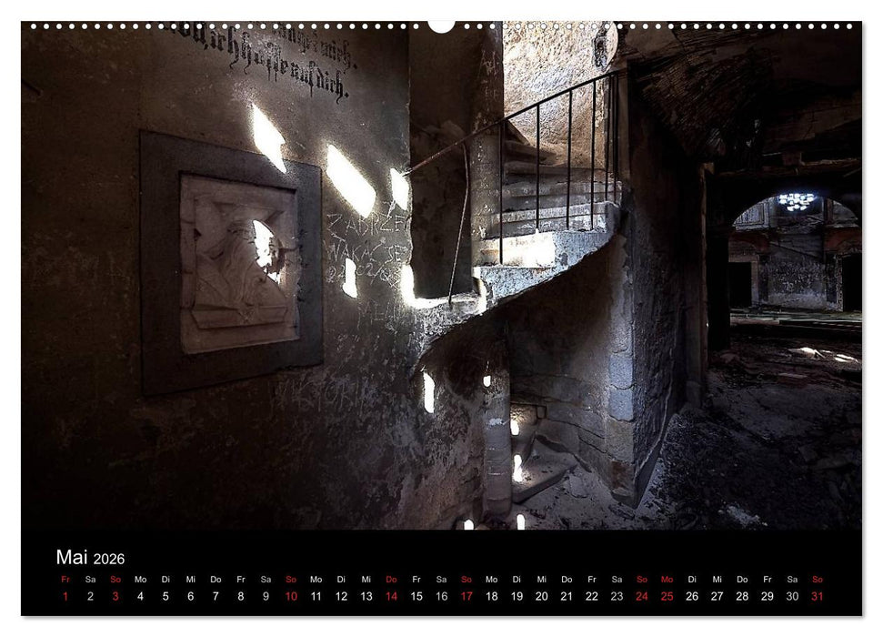 Verlassene Orte - Die schönsten Treppenhäuser (CALVENDO Wandkalender 2026)