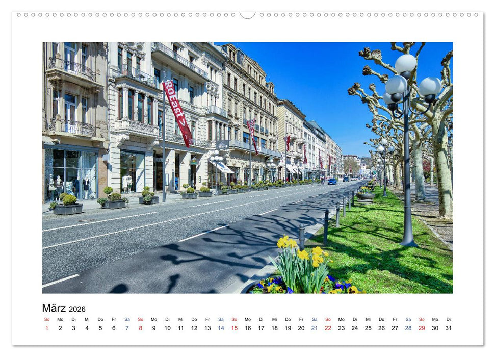 Wiesbaden Kurstadt mit Charme und Flair (CALVENDO Premium Wandkalender 2026)