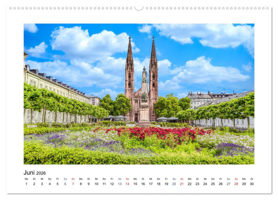 Wiesbaden Kurstadt mit Charme und Flair (CALVENDO Premium Wandkalender 2026)