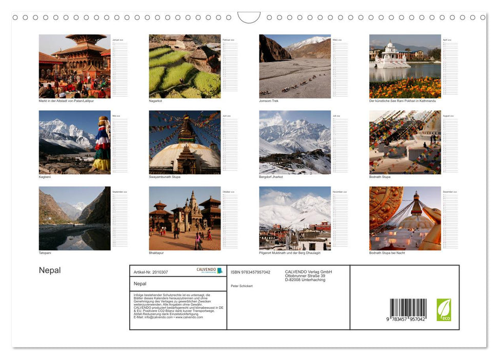 Nepal (CALVENDO Wandkalender 2026)