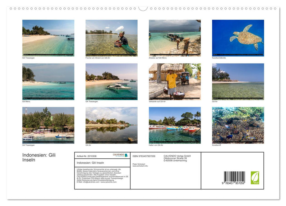 Indonesien: Gili Inseln (CALVENDO Premium Wandkalender 2026)