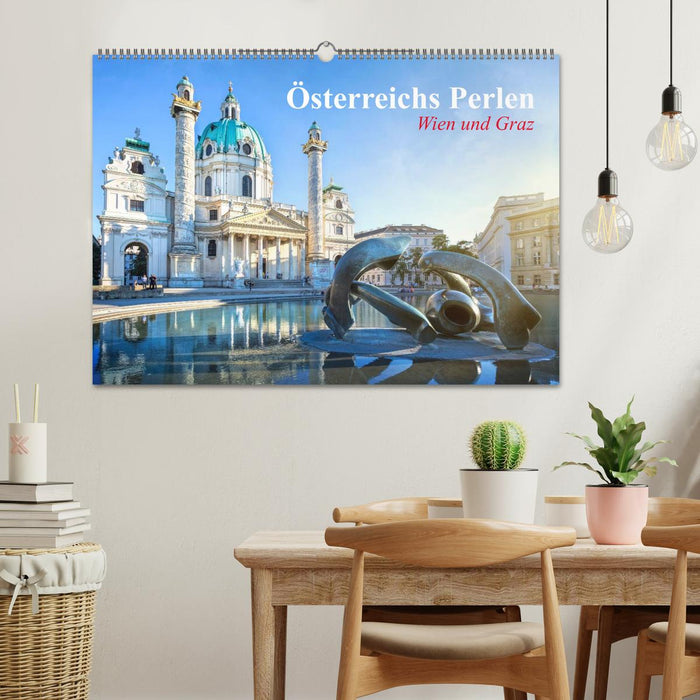 Wien und Graz. Österreichs Perlen (CALVENDO Wandkalender 2026)