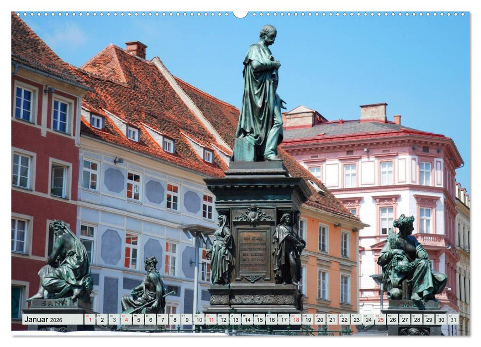 Wien und Graz. Österreichs Perlen (CALVENDO Wandkalender 2026)